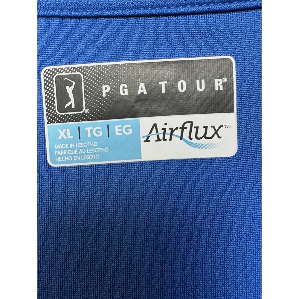 PGA Tour Golf Polo Golf Royal Blue Airflux Short Sleeve Adult Men's Size XL - Picture 5 of 12
